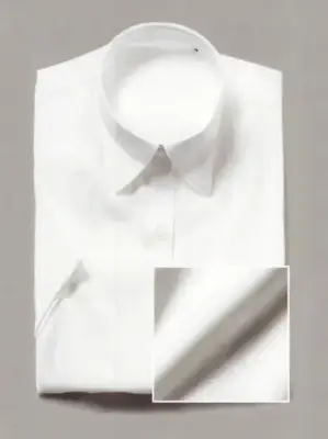 白パウダーサテン 半袖